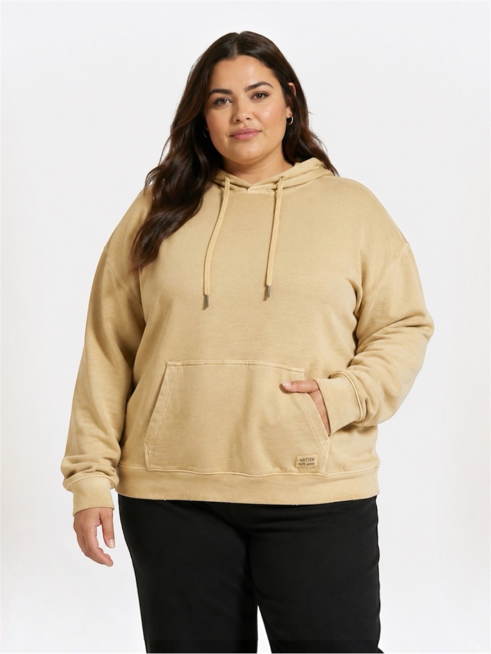 Brixton Cross Loop French Terry Hoodie – Sand – Size XL – NWT